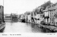 carte postale ancienne de Charleroi Vue sur la Sambre