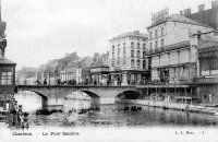 carte postale ancienne de Charleroi Le Pont Sambre