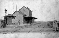 carte postale ancienne de Pottes La Gare