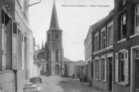 carte postale ancienne de Fontaine-L'Evêque Eglise St Christophe