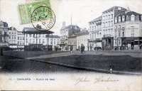 carte postale ancienne de Charleroi Place du Sud