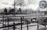 carte postale ancienne de Charleroi Vue sur la gare