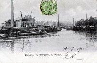 carte postale ancienne de Charleroi Le chargement du charbon