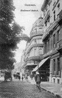 carte postale ancienne de Charleroi Boulevard Audent