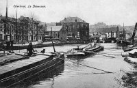 carte postale ancienne de Charleroi Le Déversoir