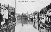 carte postale ancienne de Charleroi Le Bassin de Natation