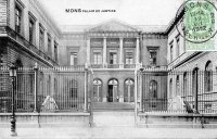 carte postale ancienne de Mons Palais de Justice