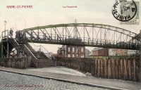 carte postale ancienne de Haine-St-Pierre La Passerelle