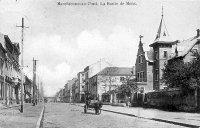carte postale ancienne de Marchienne-au-pont La route de Mons
