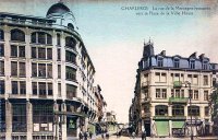 carte postale ancienne de Charleroi La rue de la Montagne restaurée vers la place de la Ville Haute