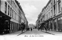 carte postale ancienne de Mons La rue de la Station