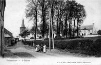 carte postale ancienne de Trazegnies L'église