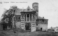 carte postale ancienne de Trazegnies Château - Donjon et Ancien Pont-Levis