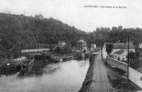 carte postale ancienne de Landelies Dérivation de la Sambre