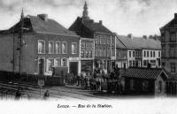 carte postale ancienne de Leuze-en-Hainaut Rue de la Station