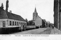 carte postale ancienne de Celles-en-Hainaut Justice de paix et place communale
