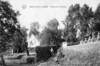 carte postale ancienne de Mont-Saint-Aubert Sentier aux caillioux