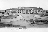 carte postale ancienne de Mons La Gare