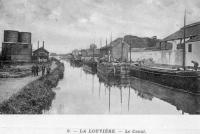 carte postale ancienne de La Louvière Le Canal
