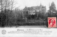 carte postale ancienne de Chimay Le château vu du parc