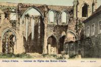 carte postale ancienne de Thuin Abbaye d'Aulne - Intérieur de l'église des Moines d'Aulne