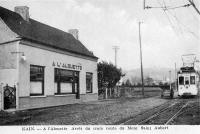 carte postale ancienne de Kain A l'Alouette - Arrêt du tram route du Mont Saint Aubert