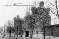 carte postale ancienne de Charleroi La caserne d'artillerie et de gendarmerie