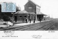 carte postale ancienne de Chièvres La Station
