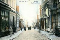 carte postale ancienne de Mons La Grand Rue