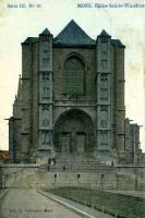 carte postale ancienne de Mons Eglise Sainte-Waudrue