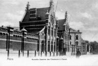 carte postale ancienne de Mons Nouvelle caserne des chasseurs à cheval