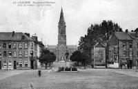 carte postale ancienne de La Louvière Boulevard Mairaux vers la maison communale