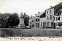 carte postale ancienne de Chimay Place du Faubourg