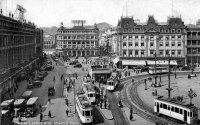 carte postale de Liège Place St Lambert et du Maréchal Foch