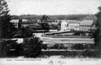 carte postale ancienne de Glons Panorama vu du pont de Brus