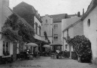 carte postale ancienne de Huy Hôtel du Mouton Bleu