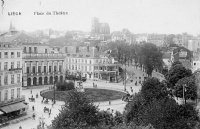 carte postale de Liège Place du Théatre