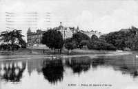 carte postale de Liège Etang du Square d'Avroy