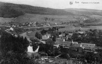 carte postale ancienne de Coo Panorama et la cascade