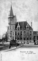 carte postale ancienne de Liège La nouvelle Poste