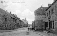 carte postale ancienne de Ocquier Grand'Rue, vue prise du dessus