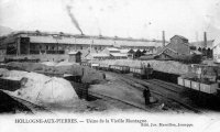 carte postale ancienne de Hollogne-aux-pierres Usine de la vieille montagne