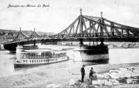 carte postale ancienne de Jemeppe-sur-Meuse Le pont