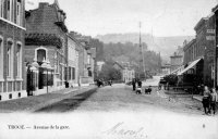 carte postale ancienne de Trooz Avenue de la gare