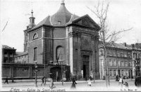 carte postale ancienne de Liège Eglise du Saint Sacrement
