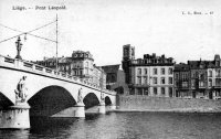carte postale ancienne de Liège Pont Léopold