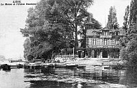 carte postale ancienne de Liège La Meuse et l'Union nautique