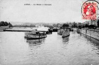 carte postale de Liège La Meuse à l'Evêché