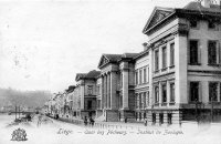carte postale ancienne de Liège Quai des Pêcheurs - Institut de Zoologie