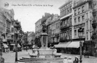 carte postale de Liège Rue Vinâve-d'Ile et Fontaine de la Vierge
